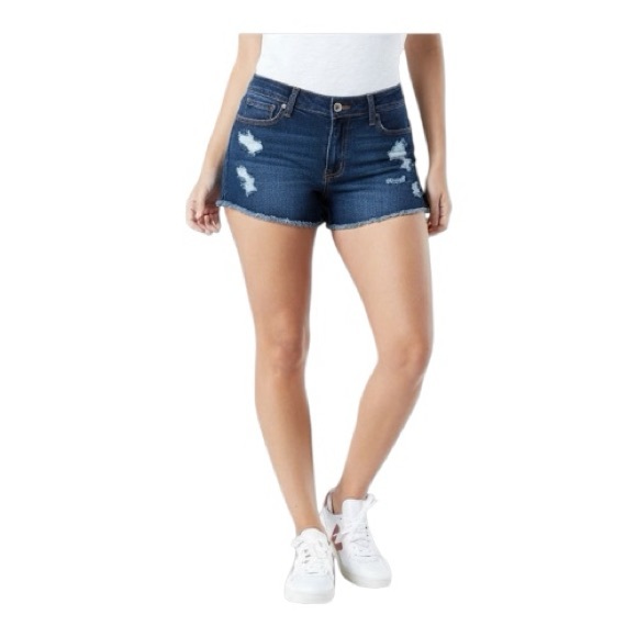 Signature by Levi Strauss Pants - Levi’s Signature High Rise‎ Distressed Raw Hem Bootie Shorts